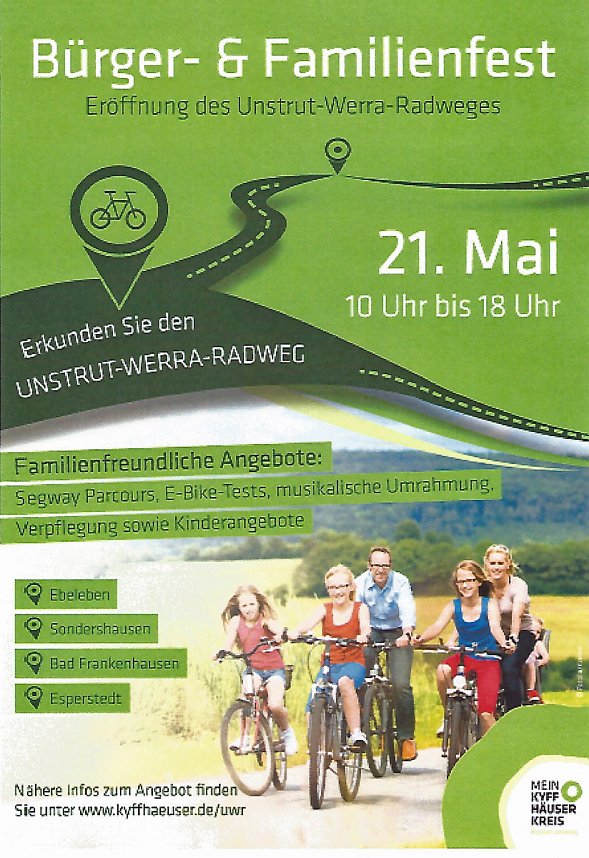 Unstrut-Werra-Radweg &uuml;bergeben