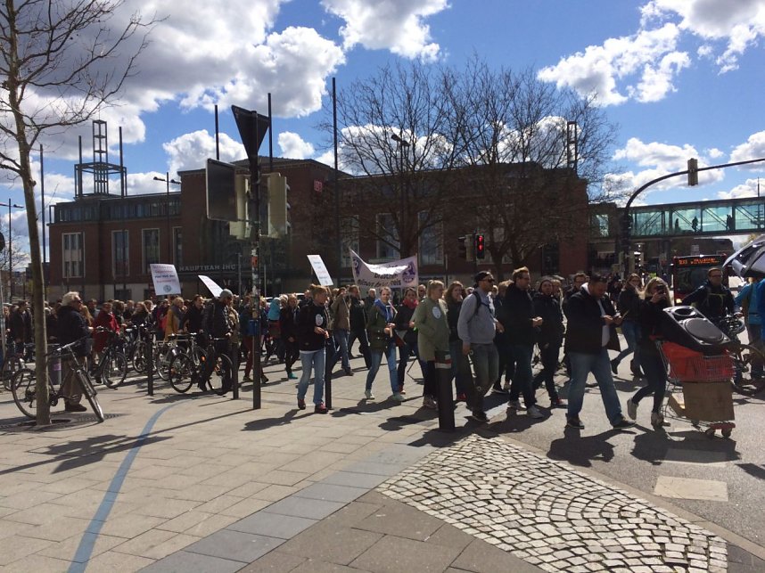 In Kiel demonstriert