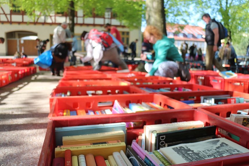 Erstmals mehr als 1000 Kisten voller B&uuml;cher - der gro&szlig;e KILA B&uuml;cherflohmarkt