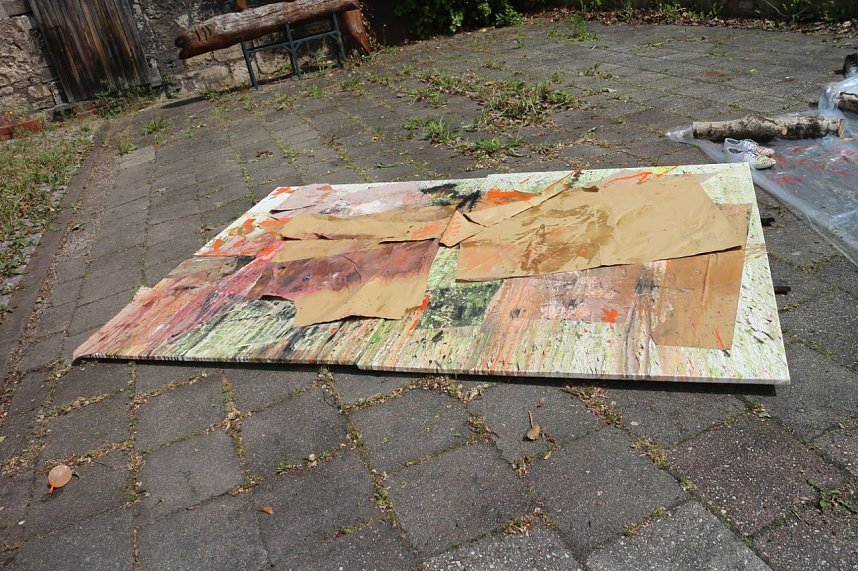 Actionpainting an der Jugendkunstschule