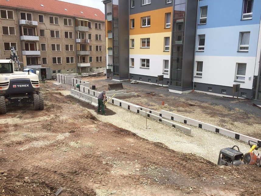 Anlegen der Parkanlage in Bleicherode