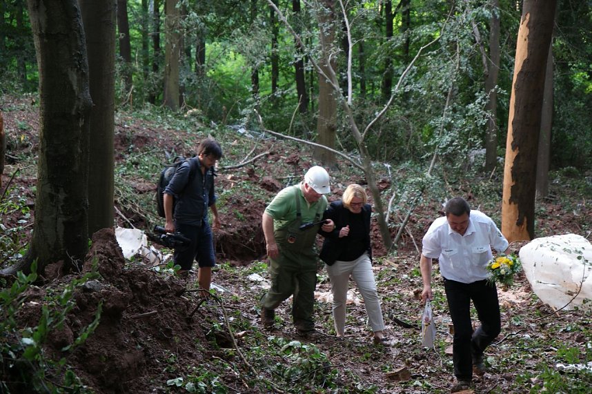 Die Sprengung einer Bombe