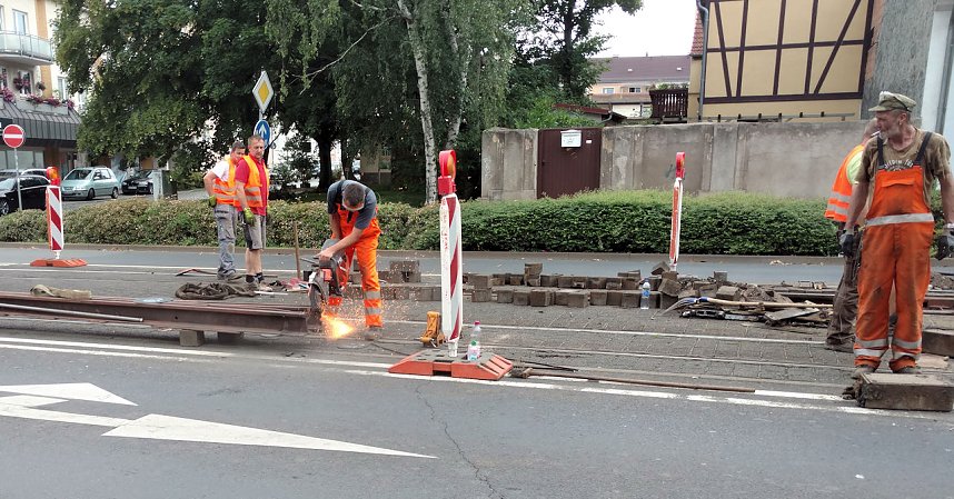 Schwerstarbeit in Gluthitze