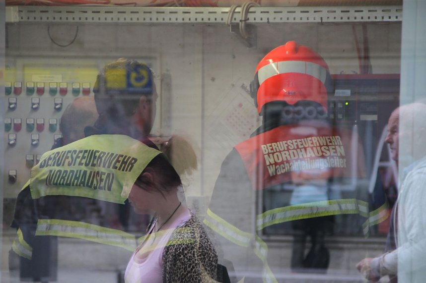 Einsatz in der Nordh&auml;user Marktpassage
