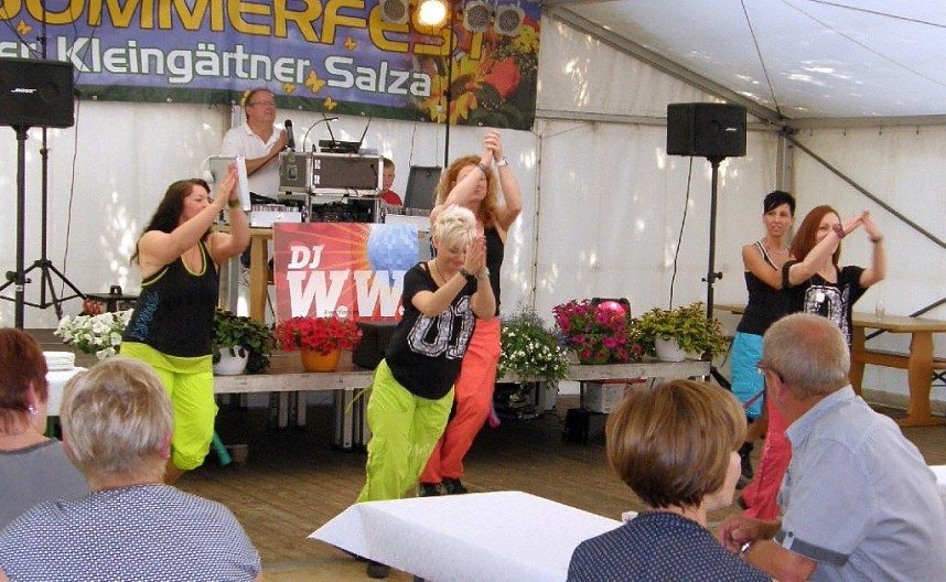 Salzaer Kleing&auml;rtner feierten: Die Gruppe Hotspot