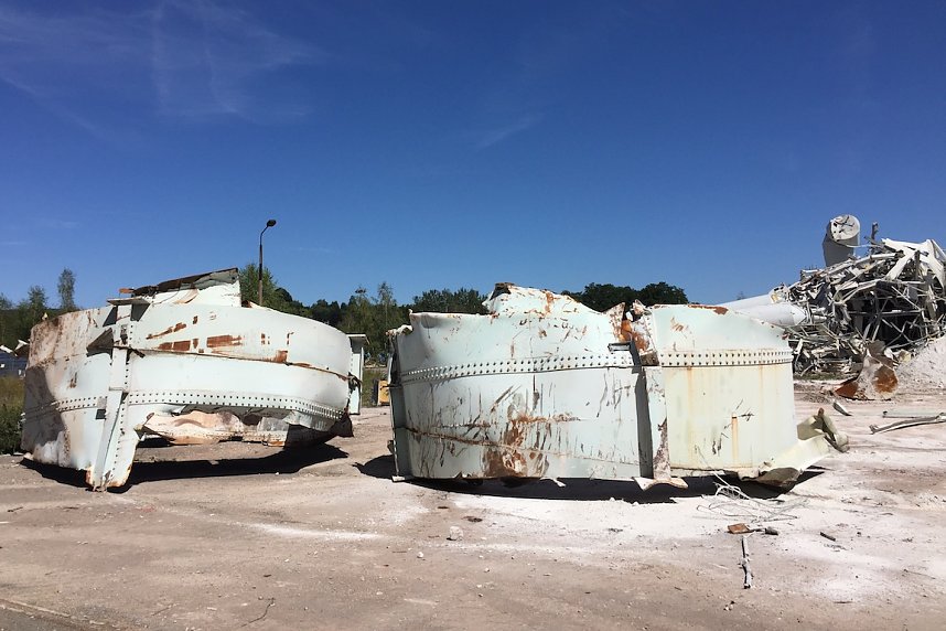 Abriss des alten Gipswerkes in Niedersachswerfen