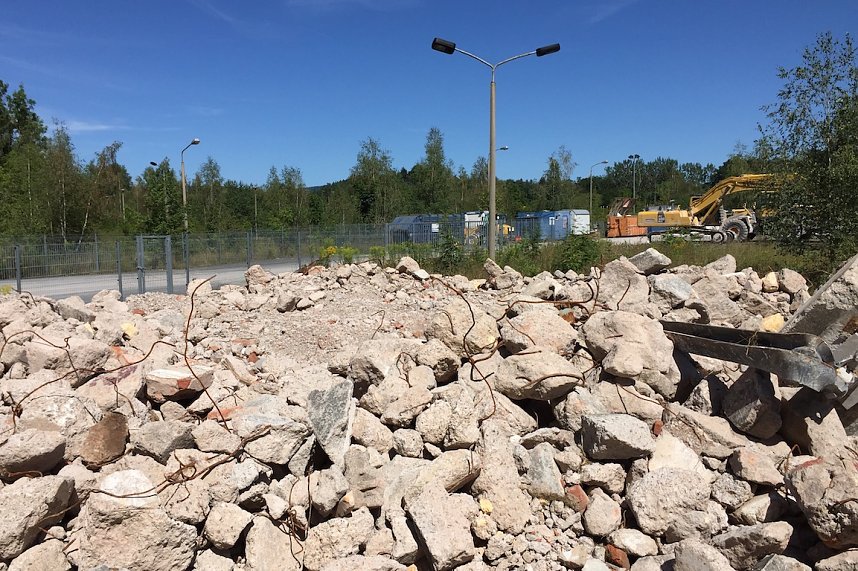 Abriss des alten Gipswerkes in Niedersachswerfen