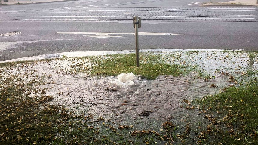 Rohrbruch in der T&ouml;pferstra&szlig;e