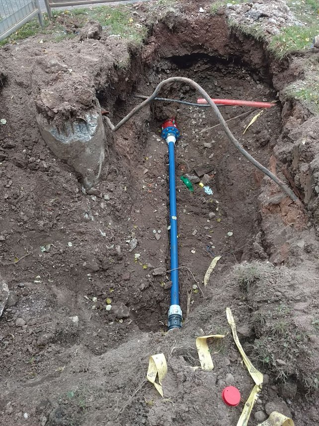 Rohrbruch in der T&ouml;pferstra&szlig;e