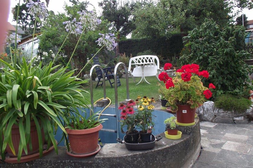 Ein kleiner Pool zur Erfrischung an hei&szlig;en Sommertagen.