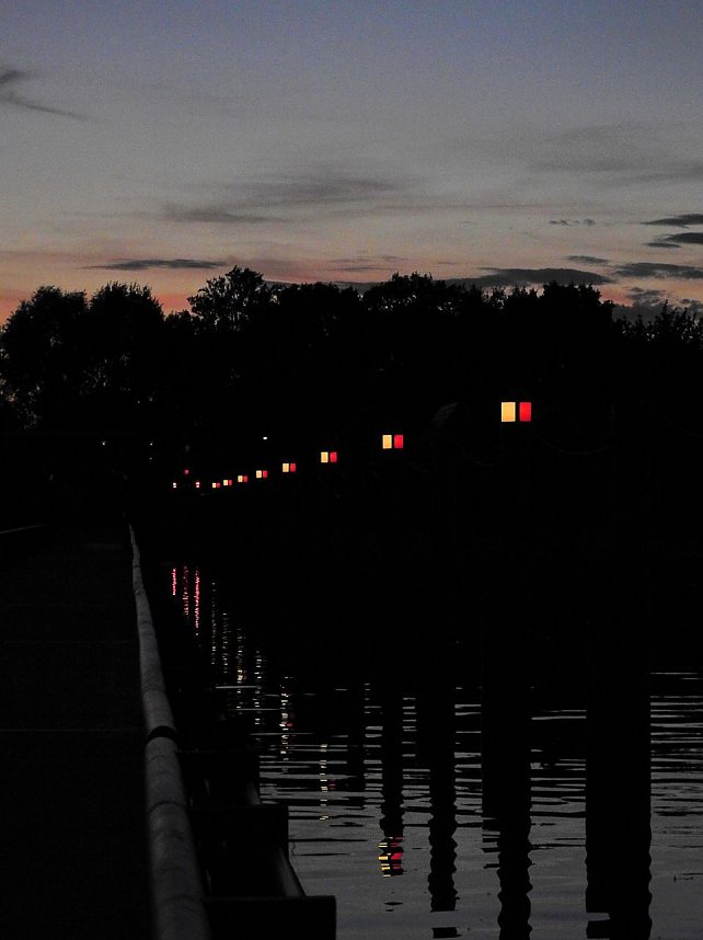 Spinnen im Mondschein am Goitzsche See