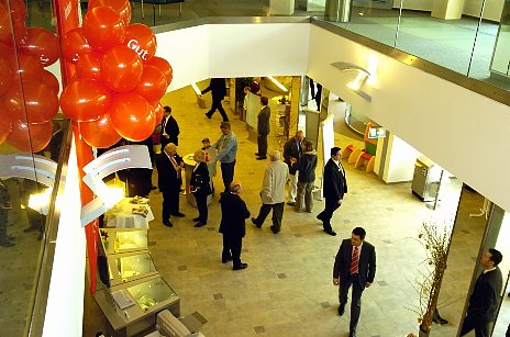 Blick in die neue Sparkasse