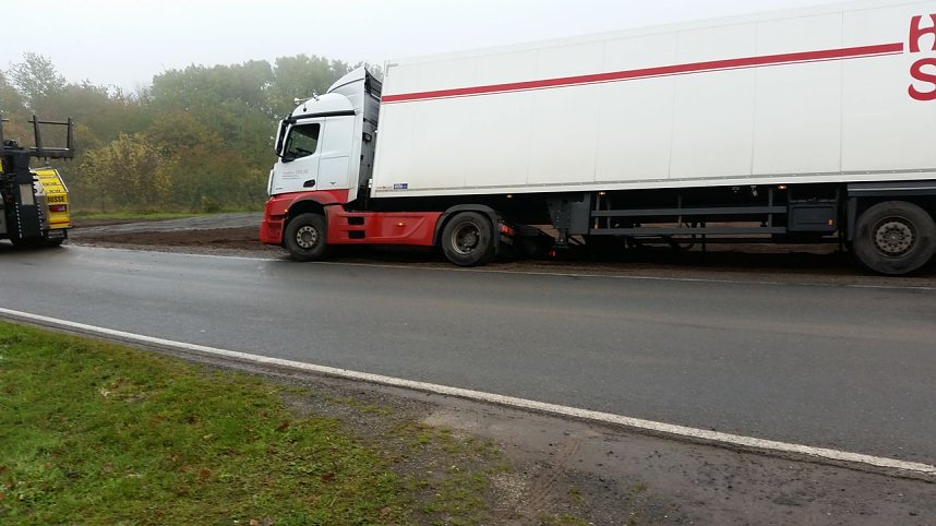 Abgerutscht und eingegraben