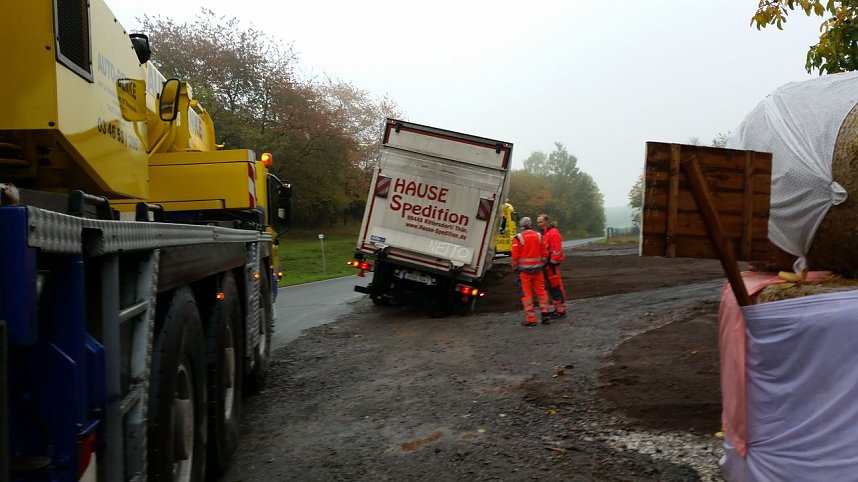 Abgerutscht und eingegraben