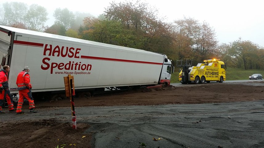 Abgerutscht und eingegraben