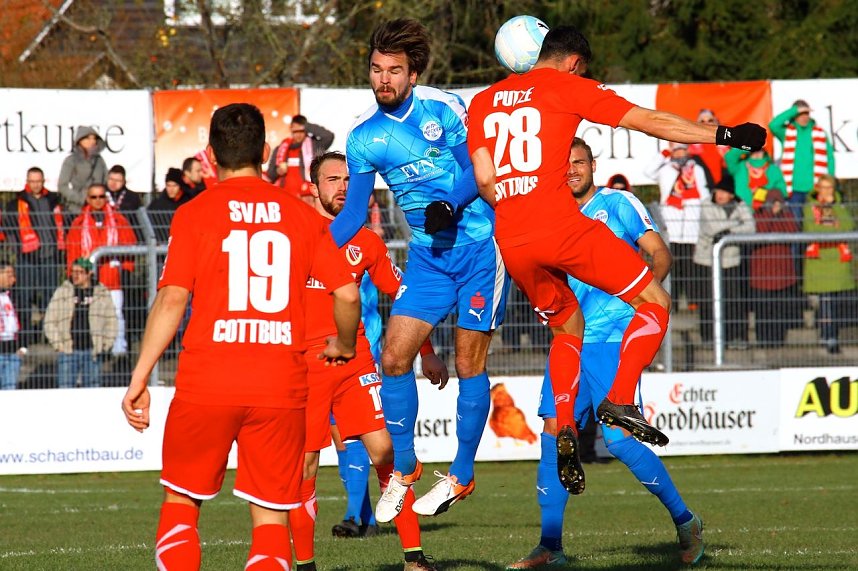 Wacker Nordhausen und Energie Cottbus trennen sich torlos.