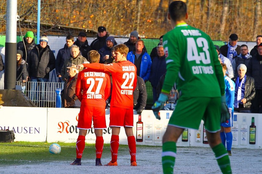 Wacker Nordhausen und Energie Cottbus trennen sich torlos.