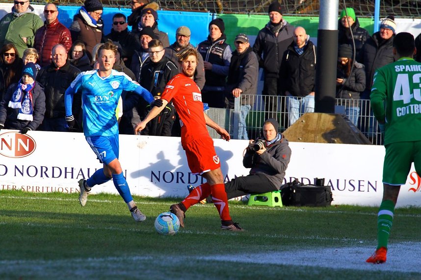 Wacker Nordhausen und Energie Cottbus trennen sich torlos.