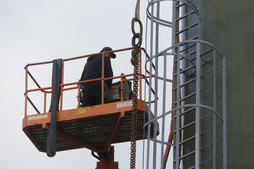 Der Versuch, ein Silo zu demontieren
