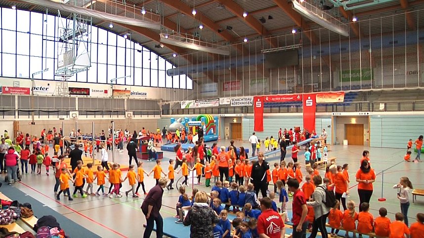 Kindergartensporttag in der Wiedigsburghalle