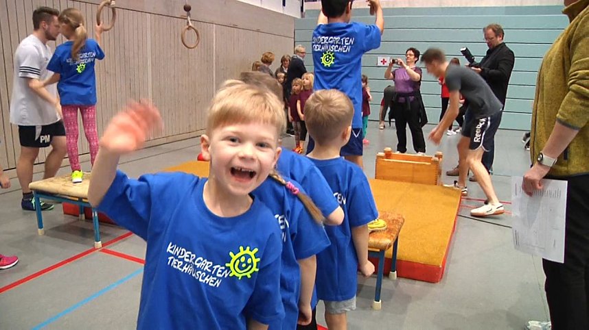 Kindergartensporttag in der Wiedigsburghalle