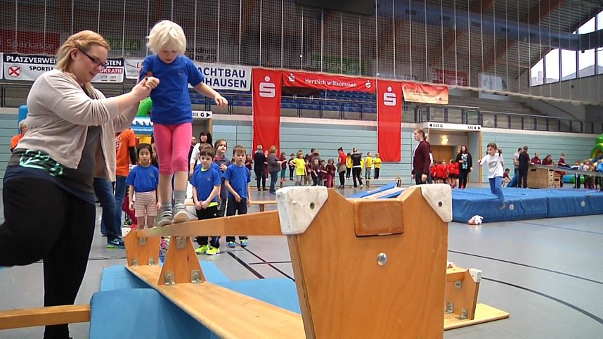 Kindergartensporttag in der Wiedigsburghalle