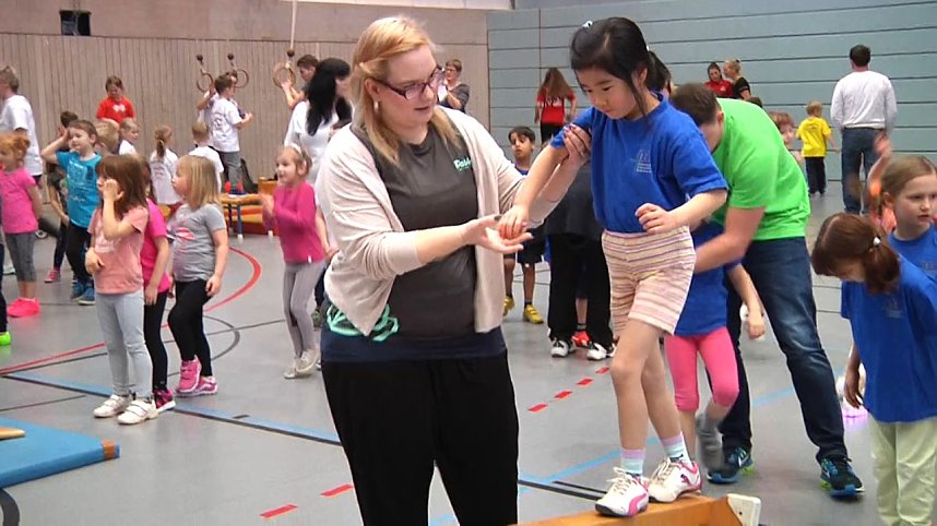 Kindergartensporttag in der Wiedigsburghalle