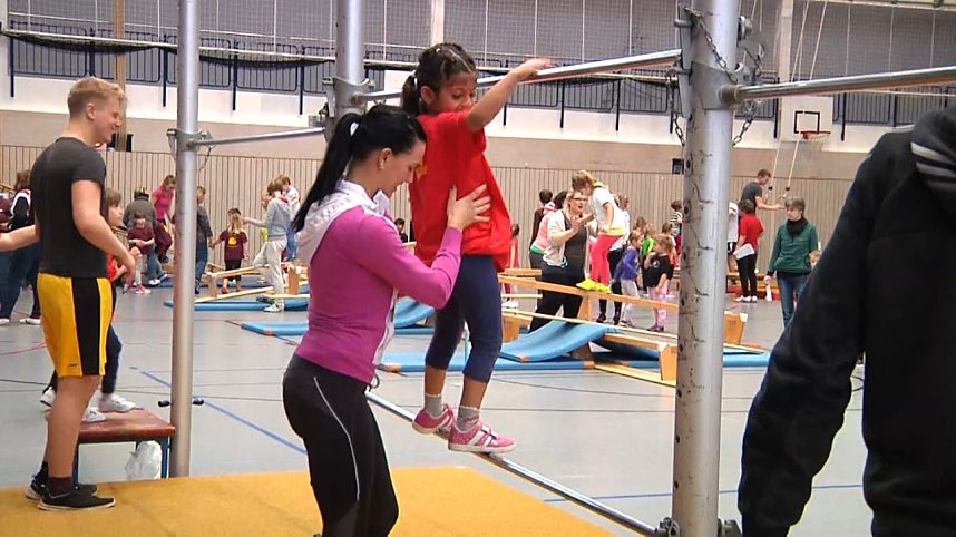 Kindergartensporttag in der Wiedigsburghalle