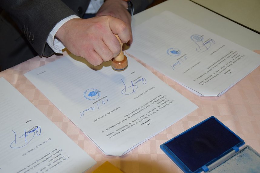 Eingemeindungsvertrag unterschrieben