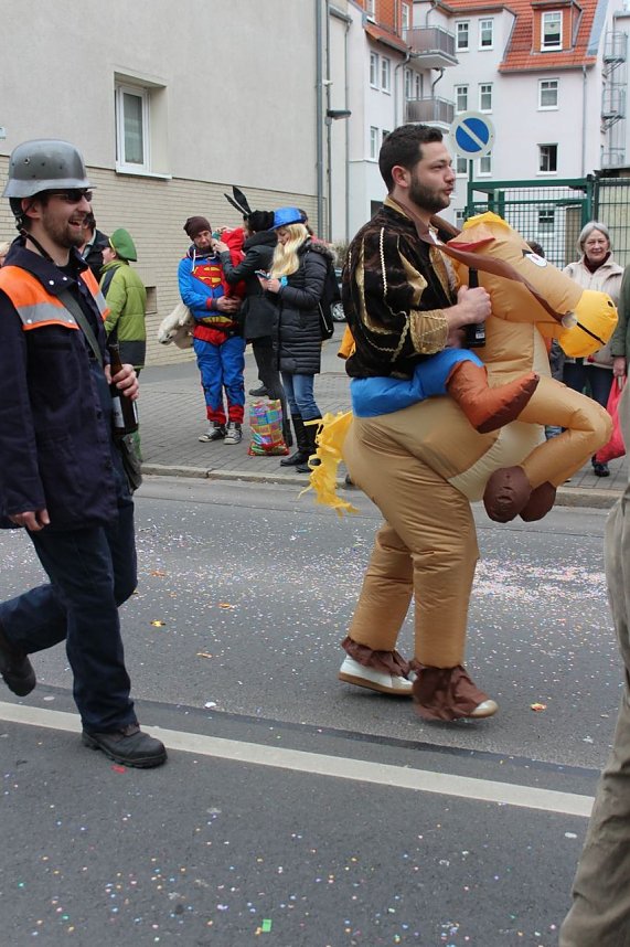 N&auml;rrinnen und Narren ziehen durch die Stadt (2)