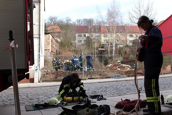 Gemeinsame &Uuml;bung von THW und Feuerwehr Gro&szlig;wechsungen