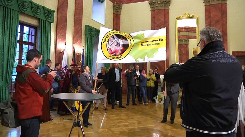 Nordh&auml;user Delegation zu Gast in der Erfurter Staatskanzlei