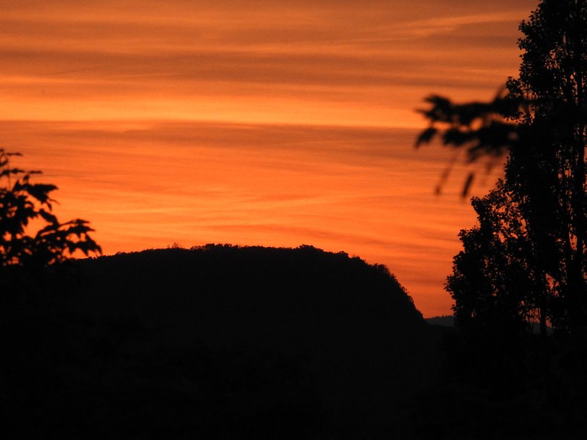 Abendrot, aufgenommen von der Stadtmauer