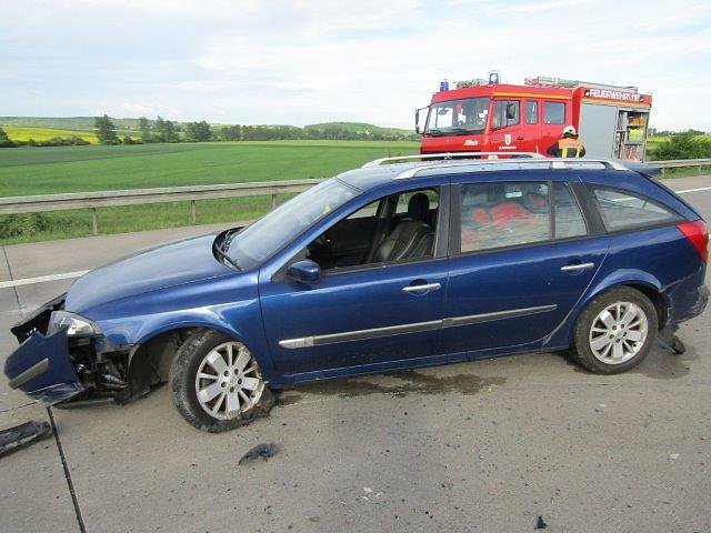 Crash auf der Autobahn A 38
