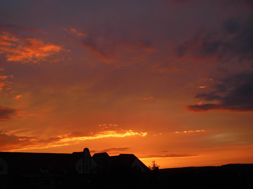 Abendhimmel &uuml;ber Nordhausen 