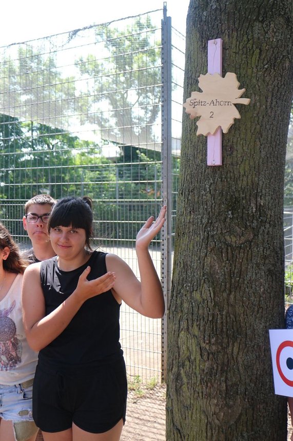 Teich, Z&auml;une, B&auml;ume - kurz vor den Ferien hat man sich am F&ouml;rderzentrum Pestalozzi nochmal richtig ins Zeug gelegt