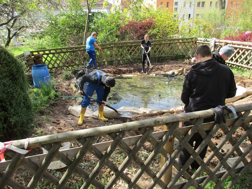 Teich, Z&auml;une, B&auml;ume - kurz vor den Ferien hat man sich am F&ouml;rderzentrum Pestalozzi nochmal richtig ins Zeug gelegt