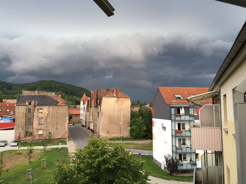 Unwetter &uuml;ber Bleicherode und von Schate in Richtung Werther