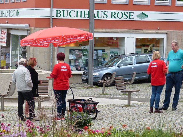 Wahlkampf zwischen Obst und Gem&uuml;se