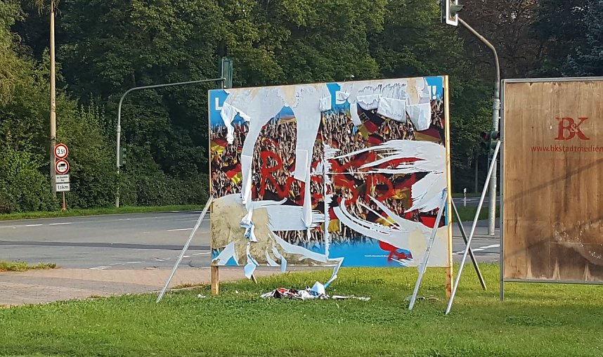 Abgerissen und zerst&ouml;rt