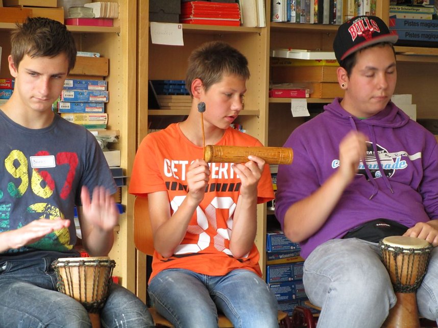 Eine Reise durch die Welt der Kl&auml;nge erlebten jetzt die Sch&uuml;lerinnen und Sch&uuml;ler des F&ouml;rderzentrums St. Martin