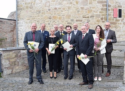 Bef&ouml;rderung bei der Nordth&uuml;ringer Polizei: KPI Nordhausen mit der KPS M&uuml;hlhausen