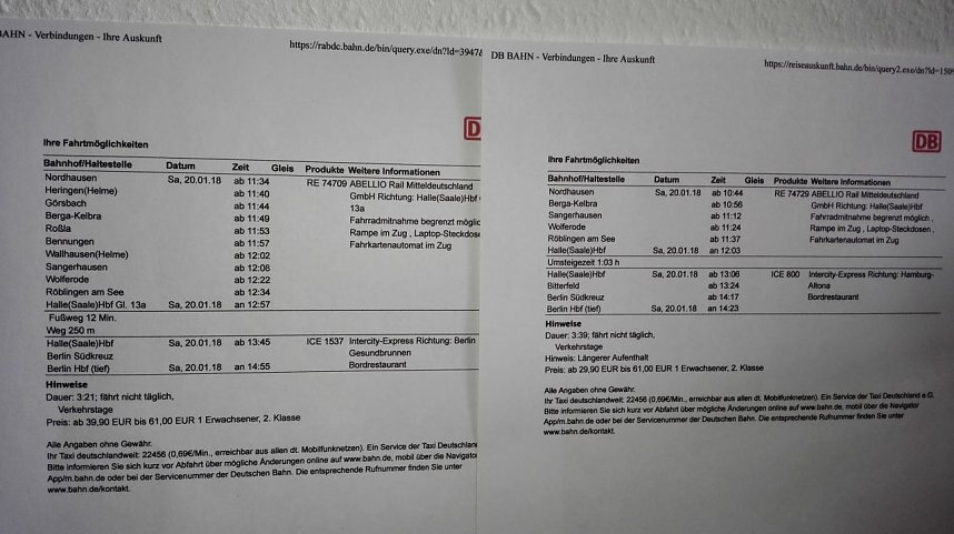 Ein Blick auf fahrgastfreundliche Aush&auml;nge