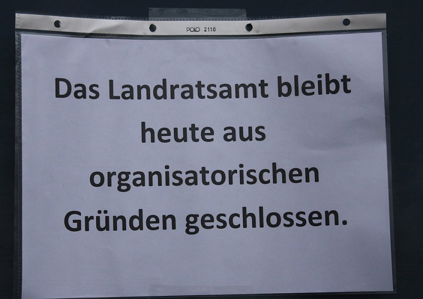 Sperrung Landratsamt