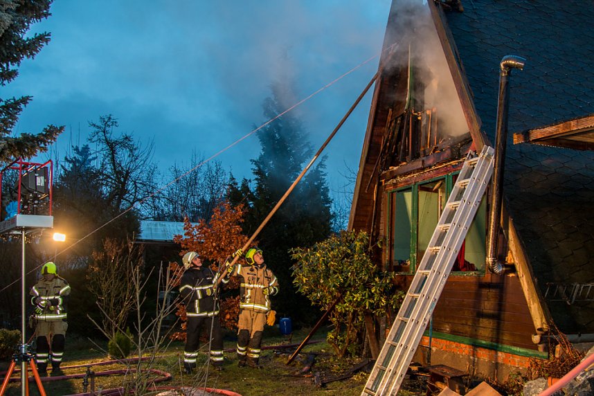 Gartenlaube brannte