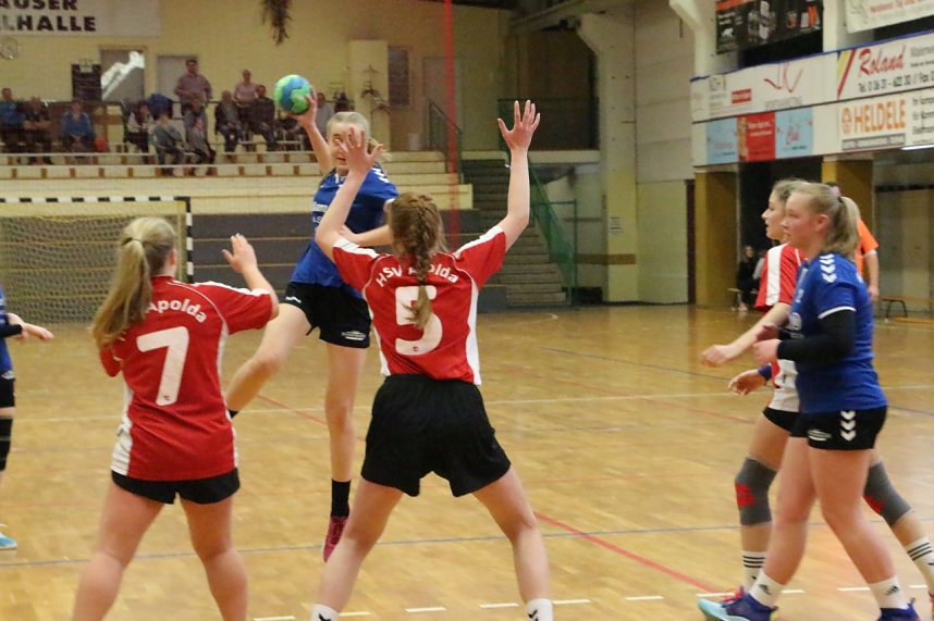 Vom weiblichen Handballnachwuchs des Nordh&auml;user SV