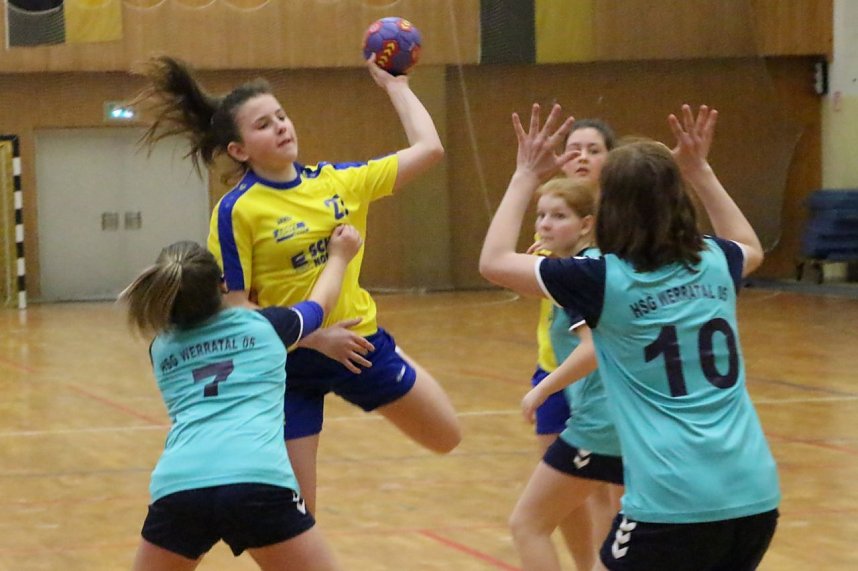 Vom weiblichen Handballnachwuchs des Nordh&auml;user SV