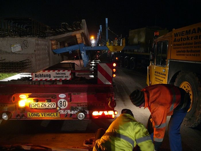Nachtarbeit zwischen Nordhausen und Werther