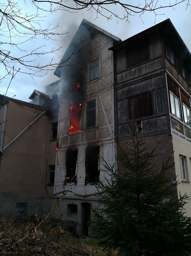 Feuer im ehemaligen Sanatorium