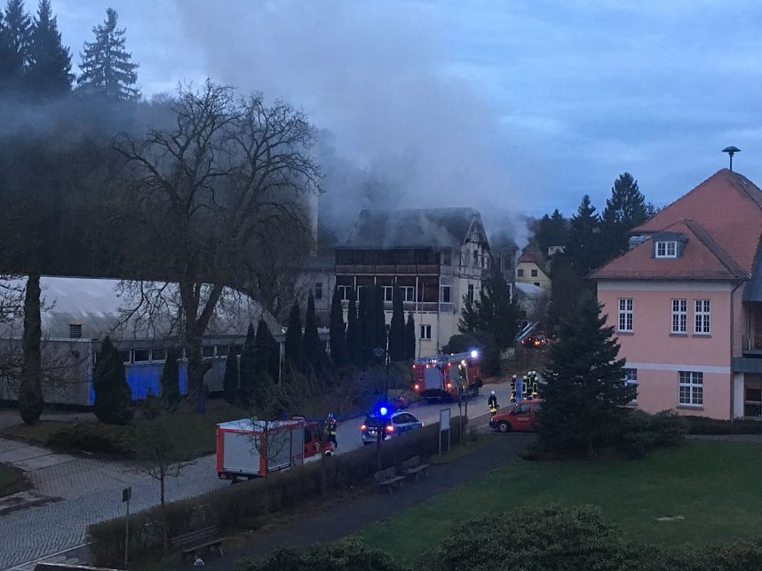 Feuer im ehemaligen Sanatorium